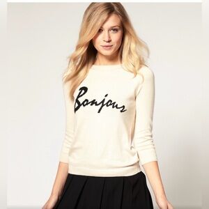 Charlotte Russe “Bonjour” Sweater NWOT!!